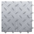 [color:alloy] MotoFloor Modular Garage Flooring Tiles 48 square feet per Box 1' x 1' Tiles - Alloy - image 1