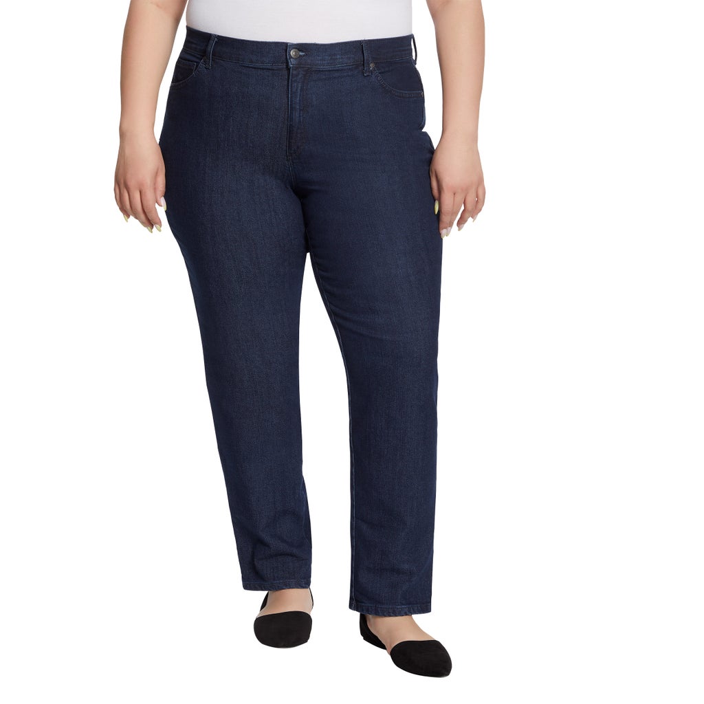 [color:dark blue] Gloria Vanderbilt Women's Amanda Stretch Denim Jean - Dark Blue - image 10