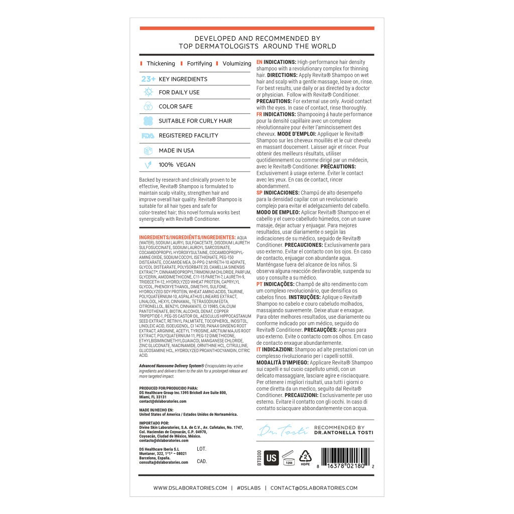 DS Laboratories Revita Hair Stimulating Shampoo (Anti-Hair Loss & Anti-Thinning), 31.3 fl oz - product image