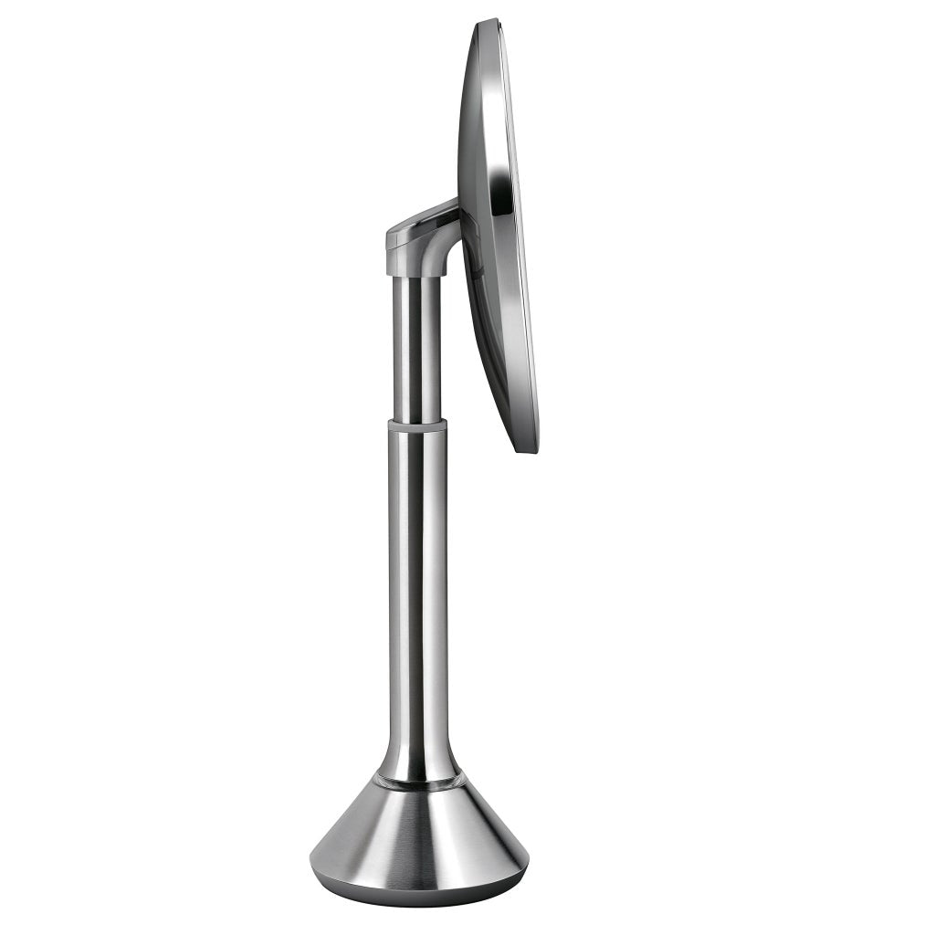 [color:silver] simplehuman 8” Round LED Sensor Mirror with 5x and 10x Magnification - Silver - image 5