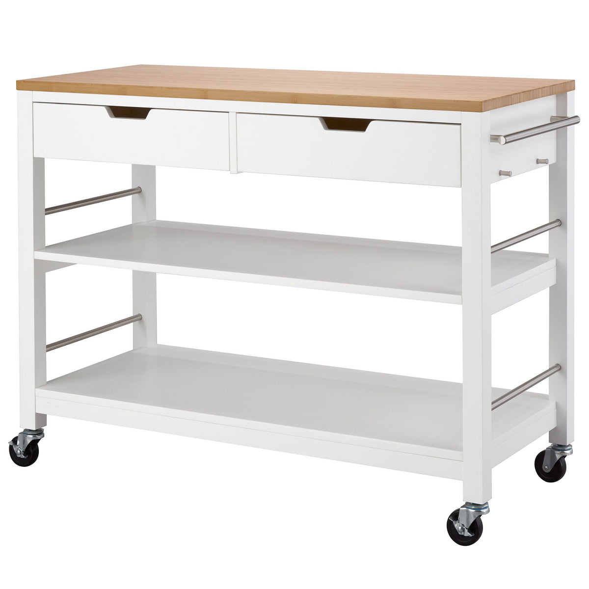 TRINITY 48” Bamboo Kitchen Cart with Drawers
