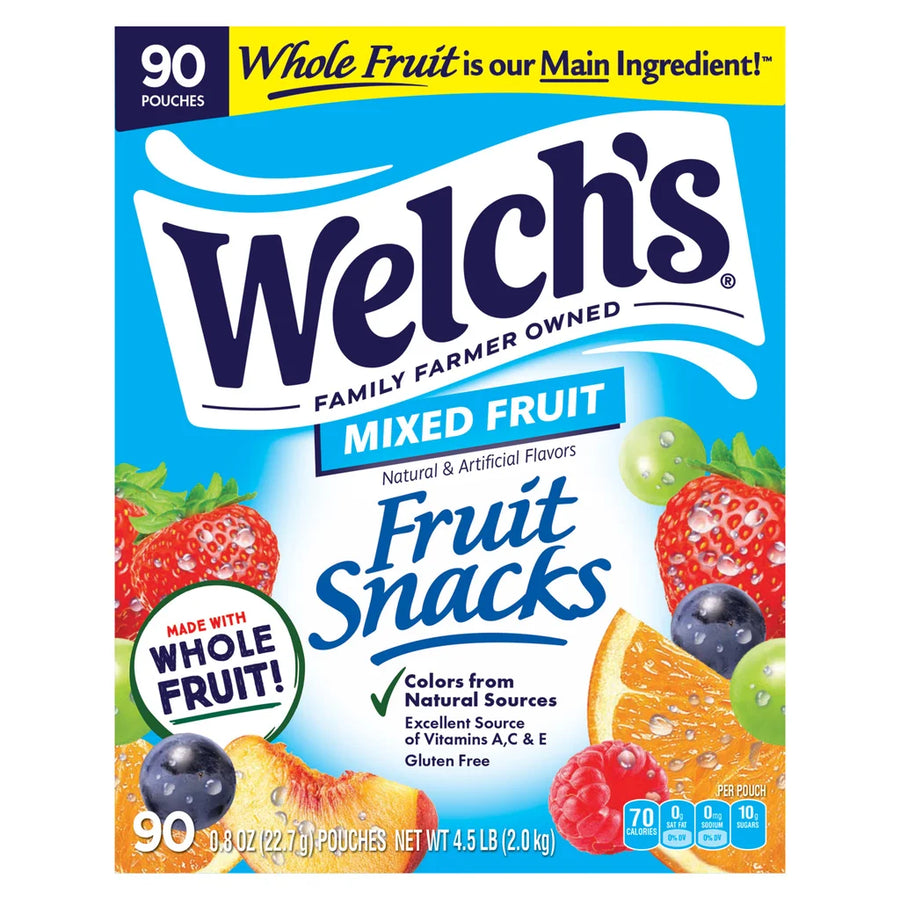 Welch’s Fruit Snacks,.8 oz, 90-count