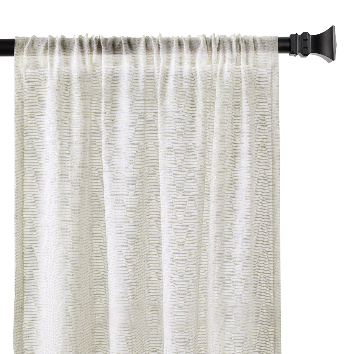 Sheer Linen Blend Curtains, Set of 4 Panels