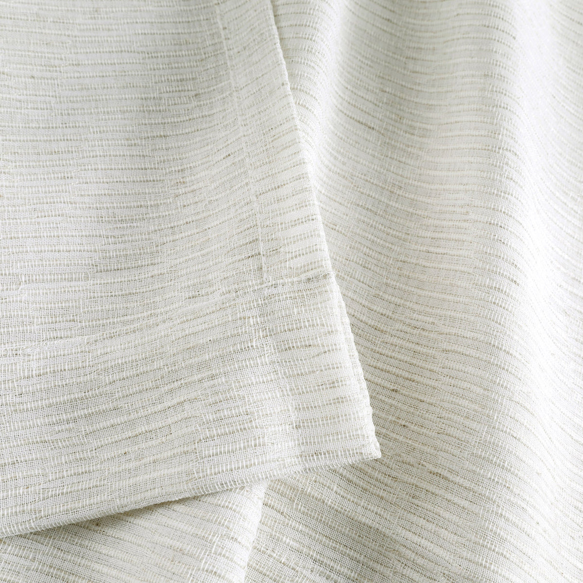 Sheer Linen Blend Curtains, Set of 4 Panels