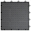 [color:black] MotoFloor Modular Self Draining Garage Floor Tiles - Black - image 1