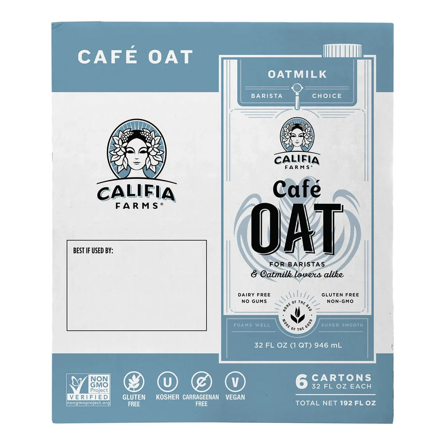 Califia Farms, Cafe Oat Milk, 32 fl oz, 6-Count