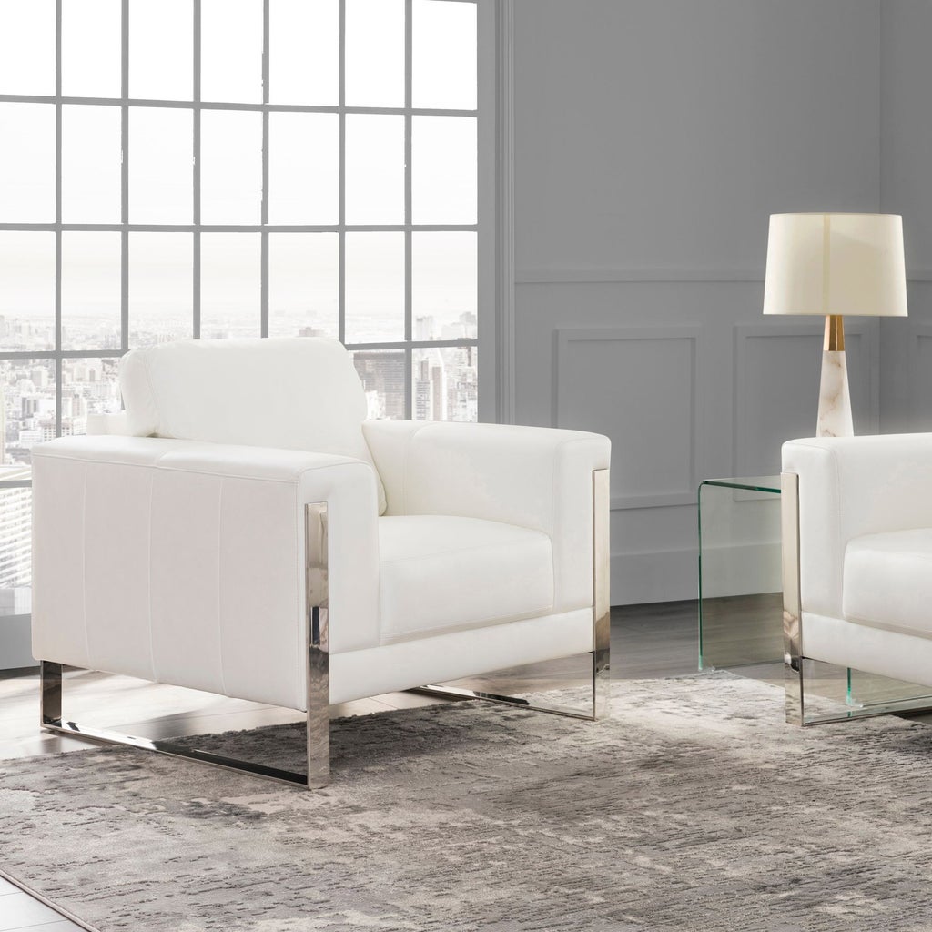 Amiens 2-piece Top Grain Leather Set - Sofa and Chair