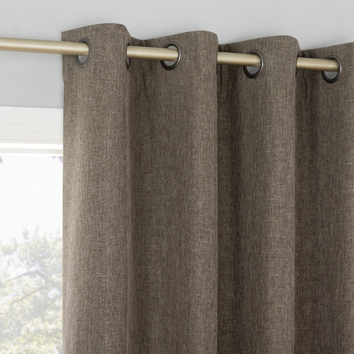 Sun Zero Pratt Tonal Texture Fleece Insulated 100% Blackout Window Curtains