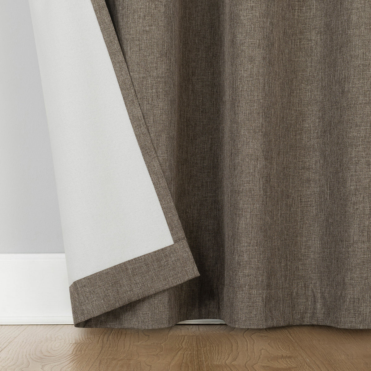 Sun Zero Pratt Tonal Texture Fleece Insulated 100% Blackout Window Curtains