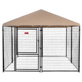 Lucky Dog STAY Series Presidential Dog Kennel 10'x10' with Privacy Screen - image 1