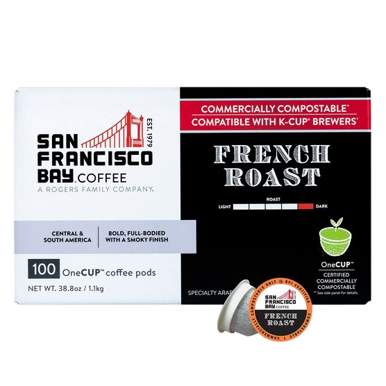 San Francisco Bay French Roast Coffee, Dark Roast, OneCup Single Serve, 100 ct