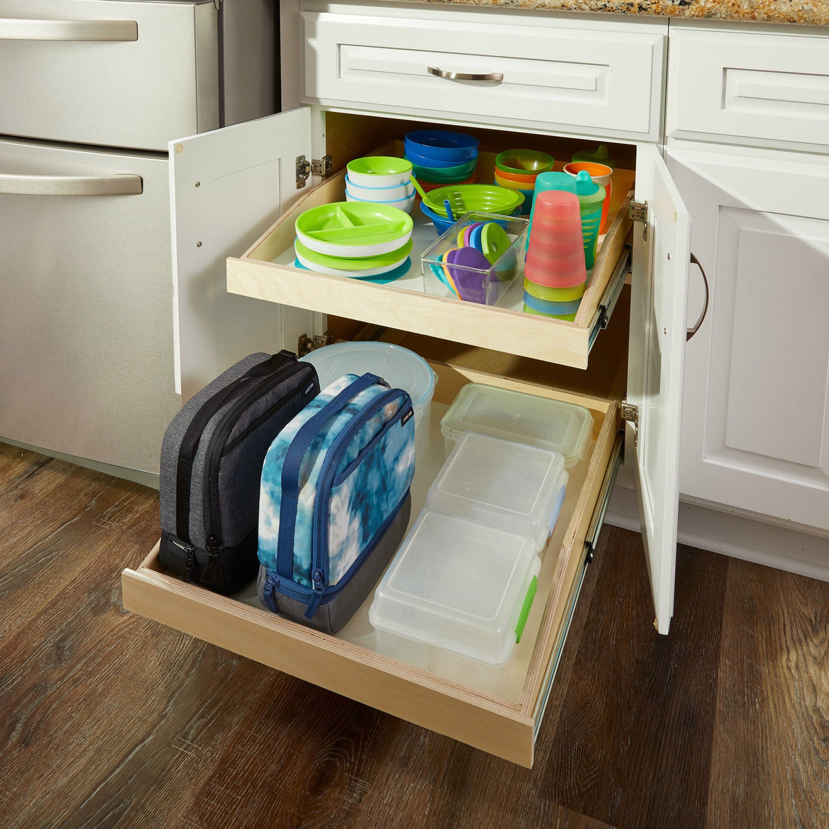 Made-To-Fit Slide-out Shelves for Existing Cabinets by Slide-A-Shelf
