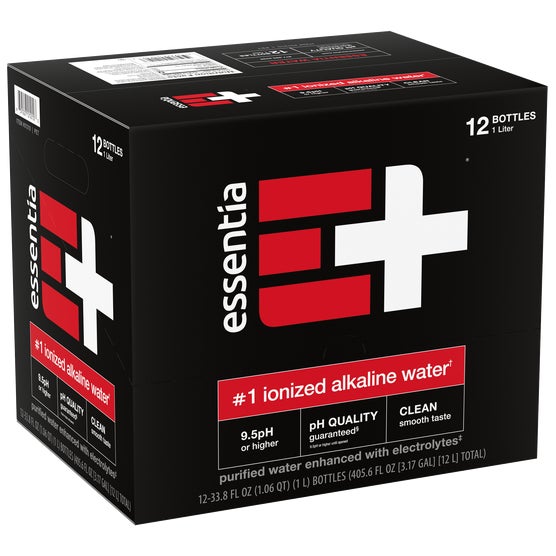 Essentia Ionized Alkaline Water, 1 Liter, 12 ct