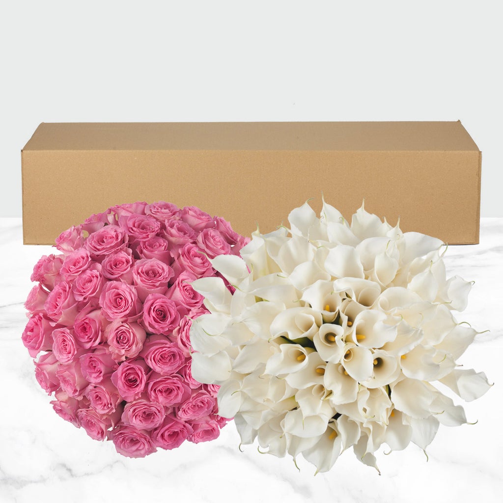 30-stem Calla Lilies and 75-stem Roses