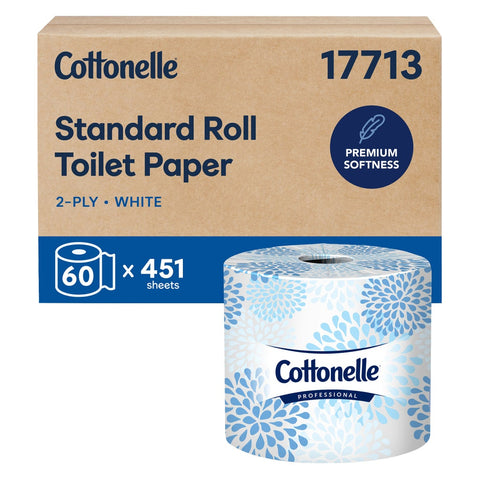 Kleenex Cottonelle Bath Tissue Rolls 2-ply, White, 60-count
