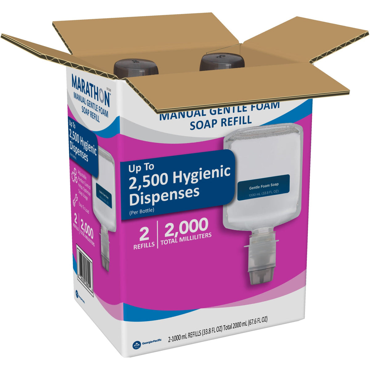 Marathon Manual Gentle Foam Soap Refill, 33.8 fl oz, 2 ct - image 3