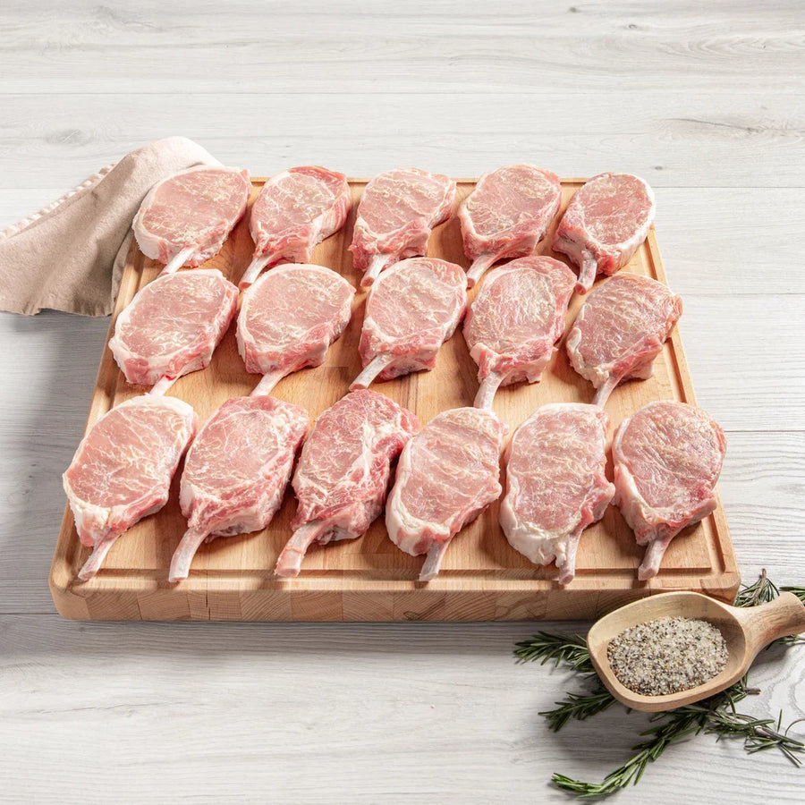 Rastelli’s Bone-In Premium Pork Rib Steak, (16/8 Oz. Per Steak), 16 Total Count, 8 Lbs. Total
