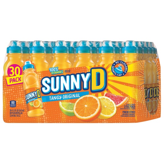 SunnyD Citrus Punch, Tangy Original, 11.3 fl oz, 30 ct