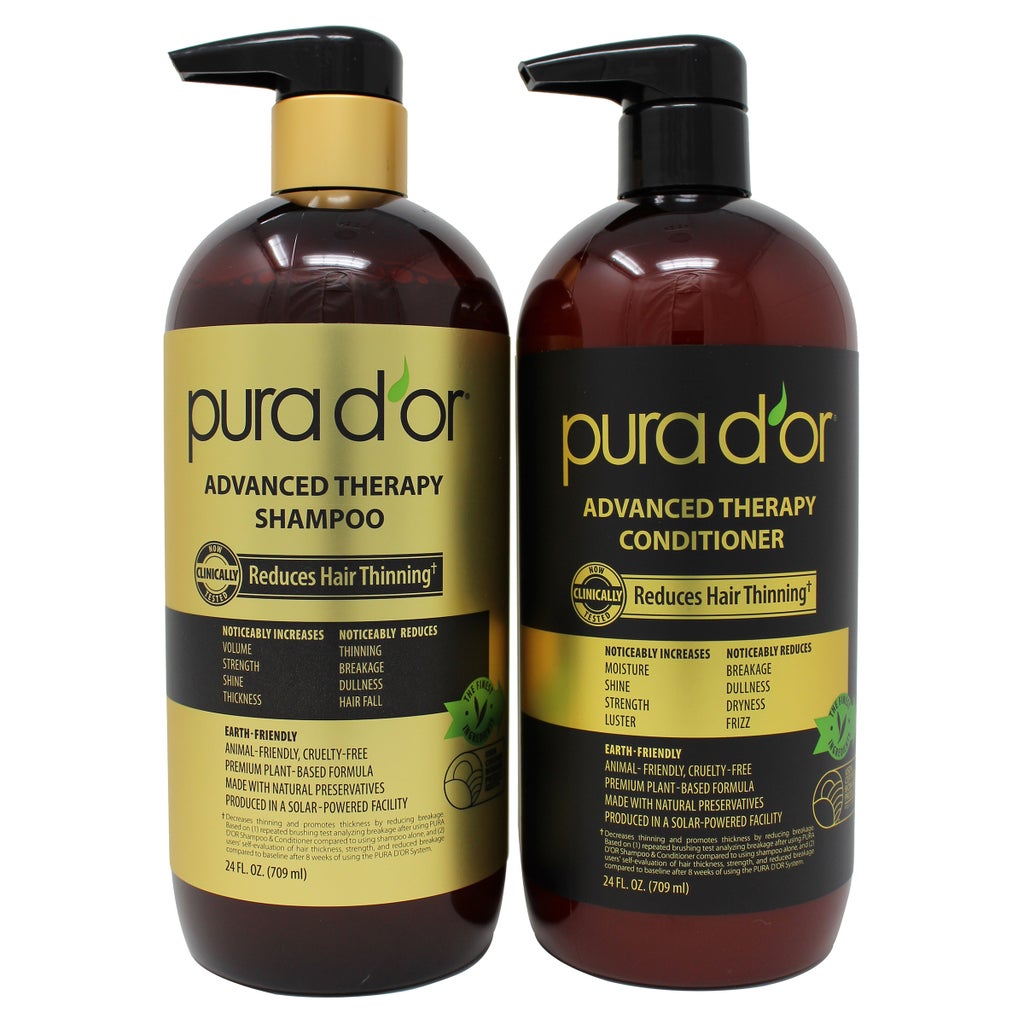 Pura d'or Advanced Therapy Anti-Hair Thinning Shampoo & Conditioner Set - product image