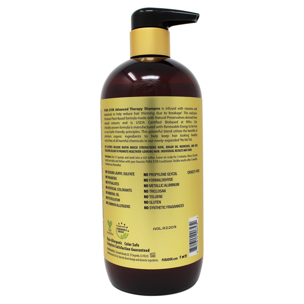 Pura d'or Advanced Therapy Anti-Hair Thinning Shampoo & Conditioner Set - product image