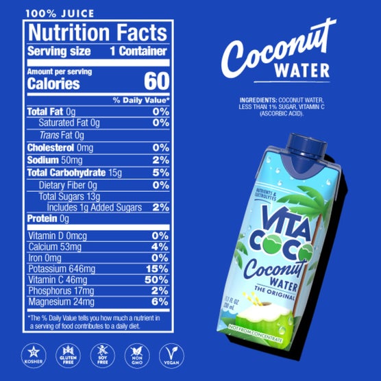 Vita Coco Coconut Water, Original, 11.1 fl oz, 18 ct
