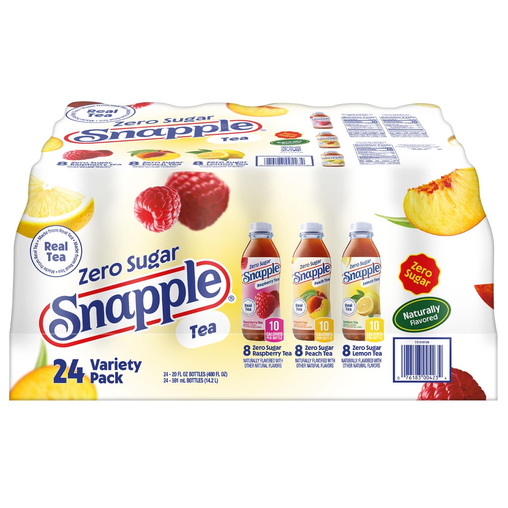 Snapple Tea, Zero Sugar, Variety Pack, 20 fl oz, 24 ct