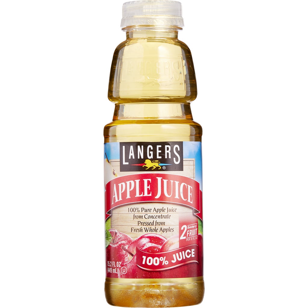 Langers 100% Apple Juice, 15.2 fl oz, 24 ct