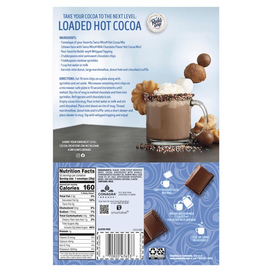 Swiss Miss Hot Cocoa Mix, Milk Chocolate, 1.38 oz, 50 ct