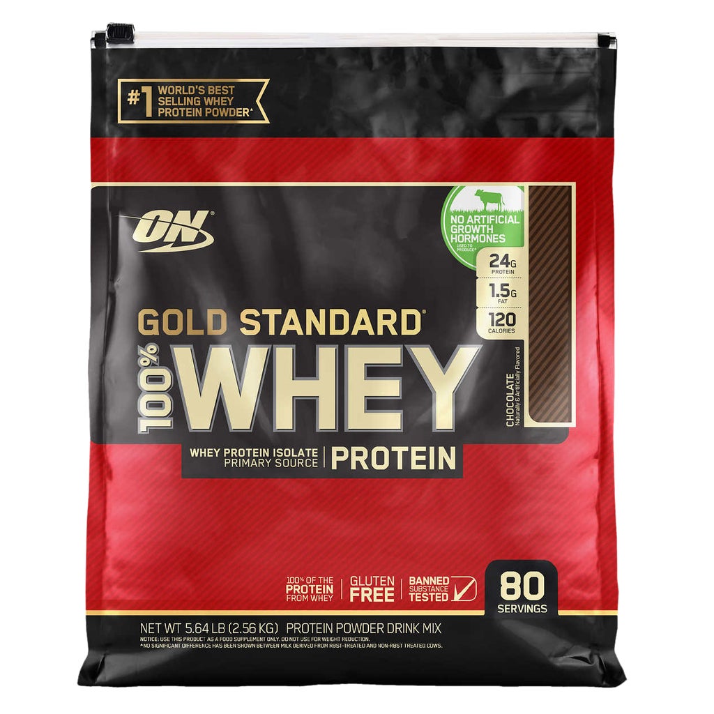 Optimum Nutrition Gold Standard 100% Whey Protein Powder, 24g Protein, 80 Servings, Chocolate