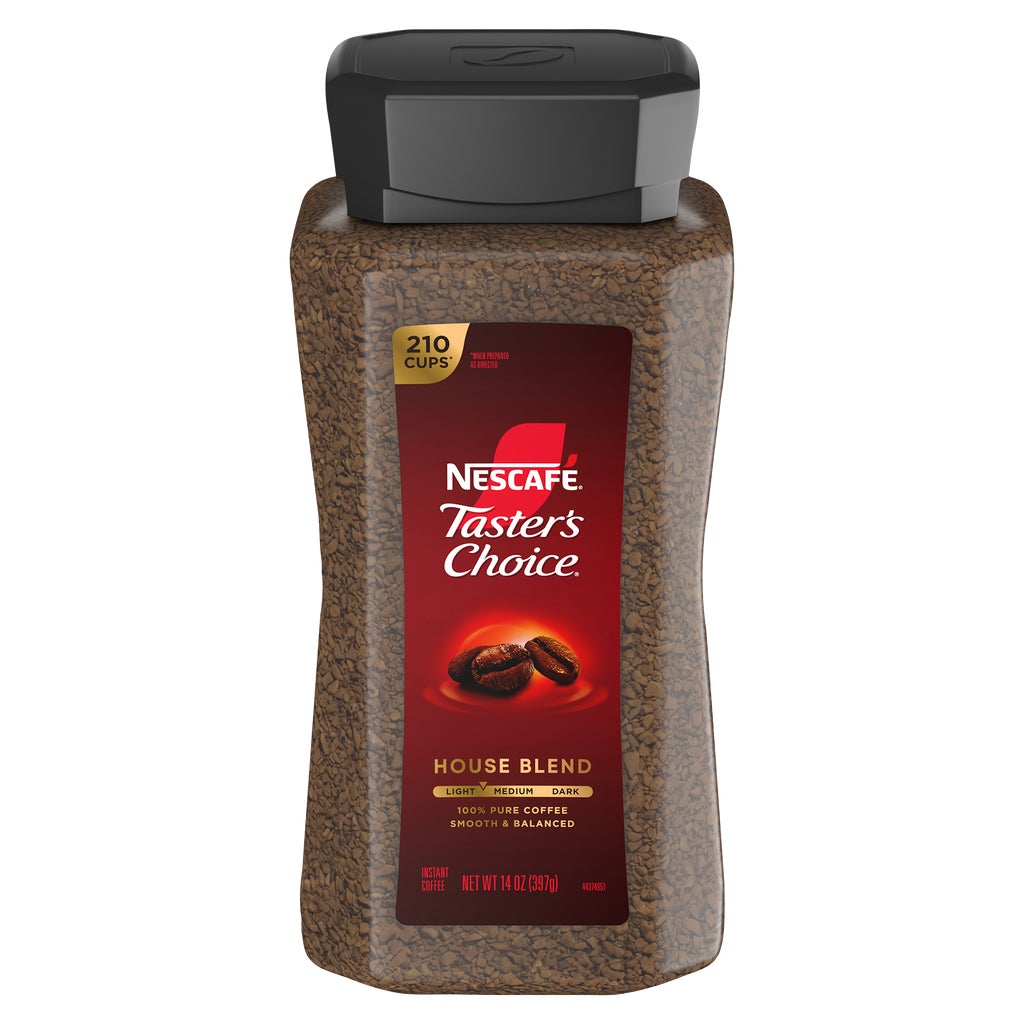 NESCAFÉ Taster's Choice Instant Coffee, House Blend, Light Roast, 14 oz