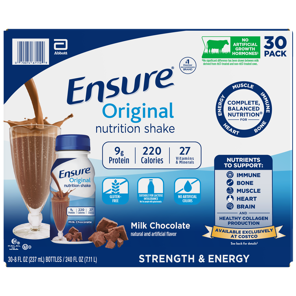 Ensure Original Nutrition Shake, Milk Chocolate, 8 fl oz, 30 ct