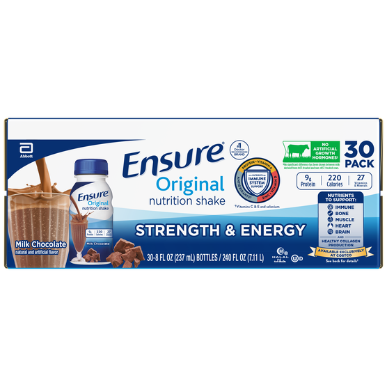 Ensure Original Nutrition Shake, Milk Chocolate, 8 fl oz, 30 ct