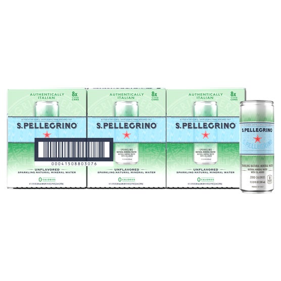 S.Pellegrino Sparkling Natural Mineral Water, 11.15 fl oz, 24 ct