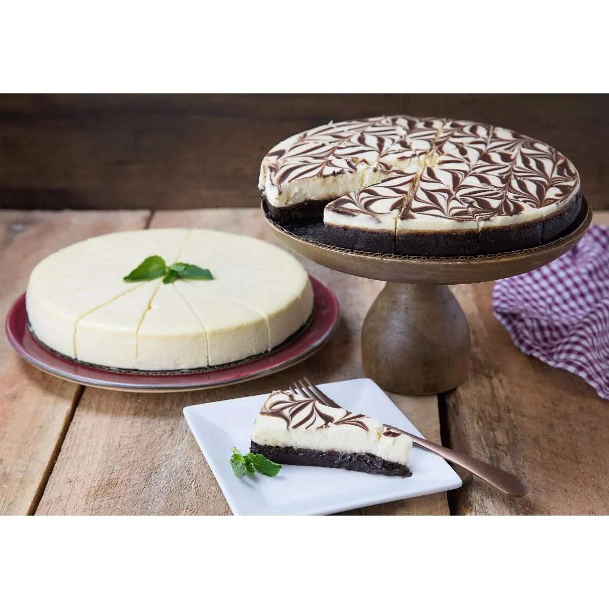 Davids Cookies No Sugar Added Cheesecake Marble Truffle Cake 2 Pack 28 Slices Total
