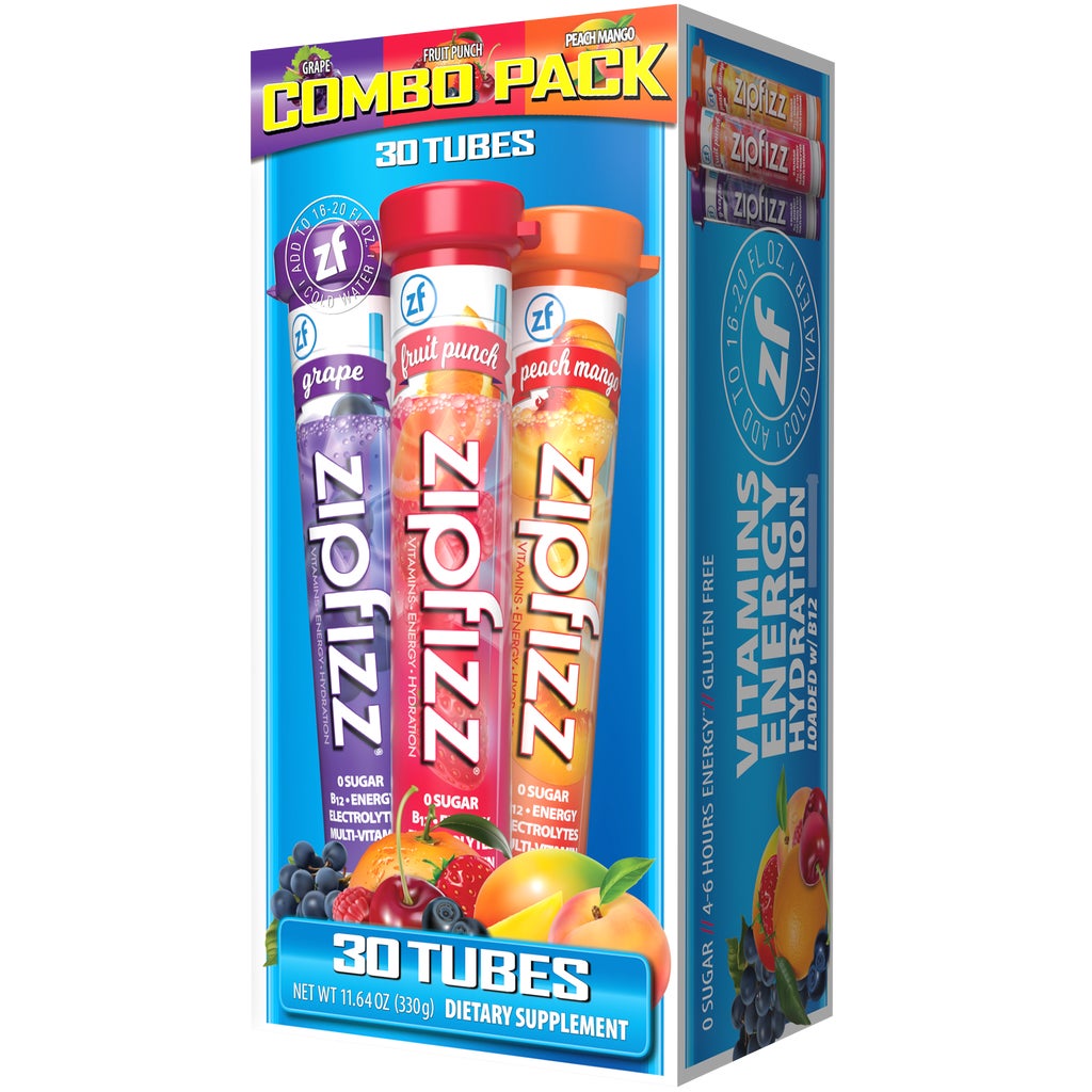 Zipfizz Vitamin Energy Hydration Drink Mix, Variety Pack, 30 ct
