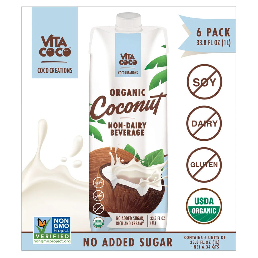 Vita Coco Organic Coconut Non-Dairy Beverage, 33.8 fl. oz, 6-count