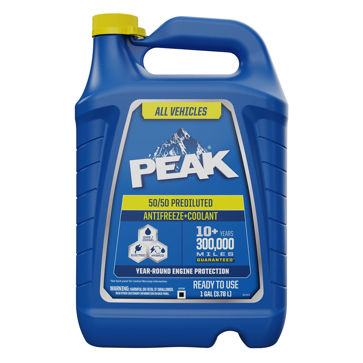 PEAK 50/50 Antifreeze + Coolant, 1 Gallon, 2 ct