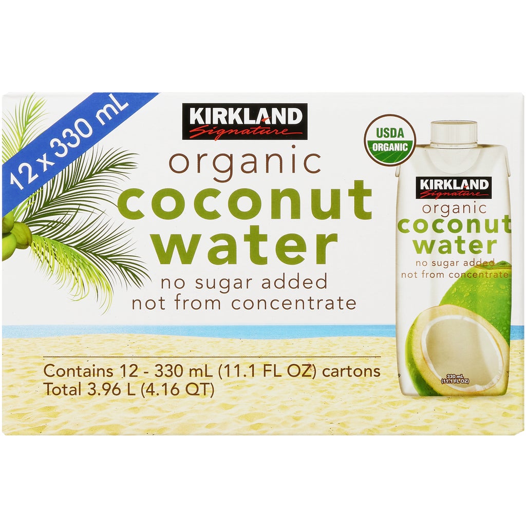 Kirkland Signature Organic Coconut Water, 11.1 fl oz, 12 ct