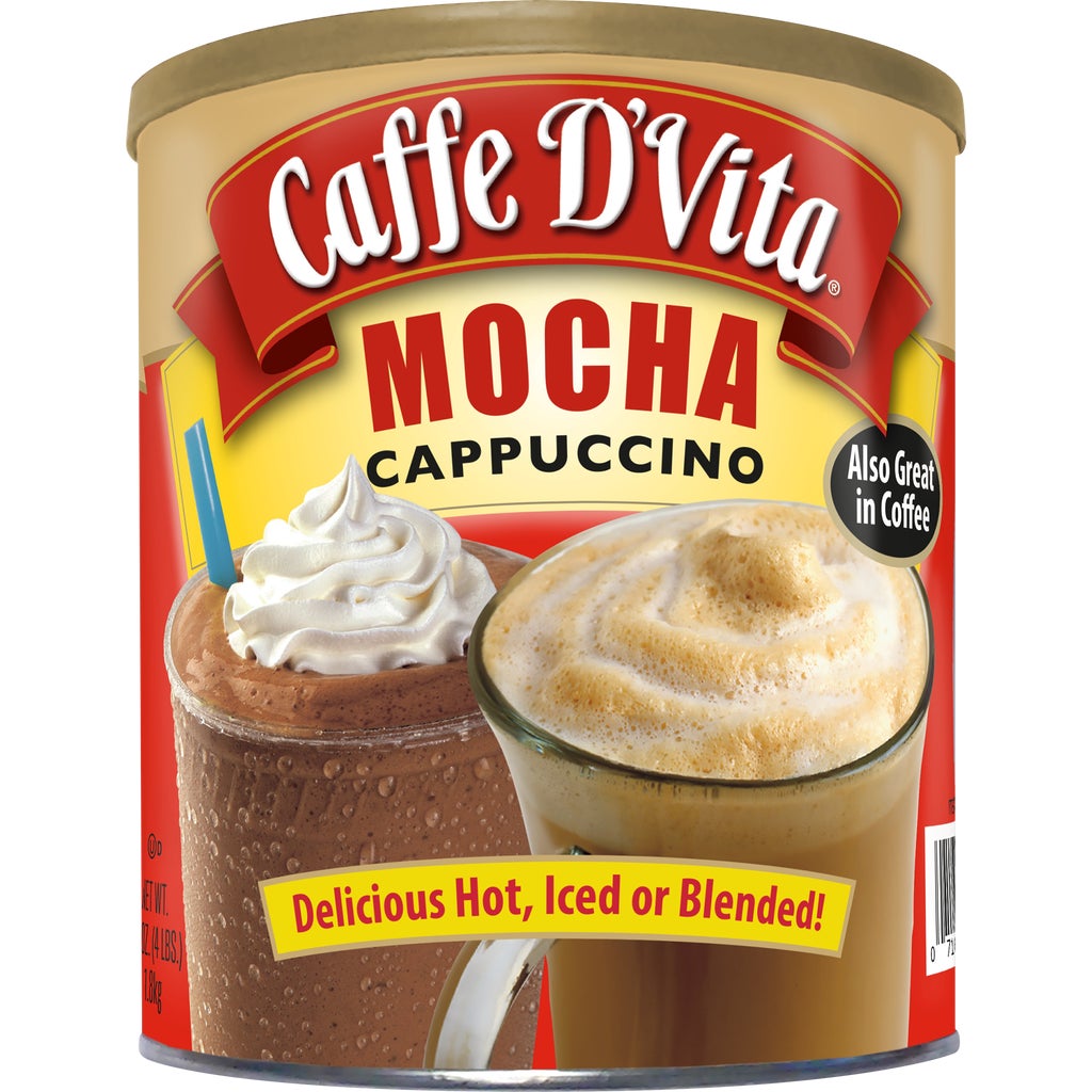 Caffe D'Vita Hot or Iced Cappuccino Drink Mix, Mocha, 4 lbs