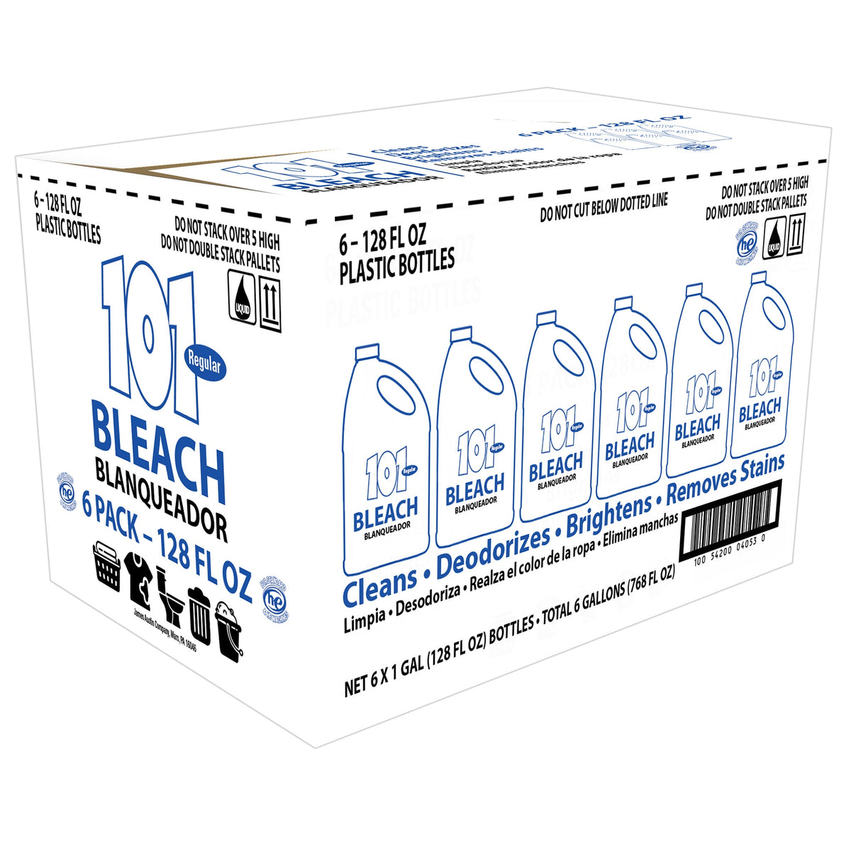 Austin's 101 Bleach, Regular Strength, 1 Gallon, 6 ct - image 2