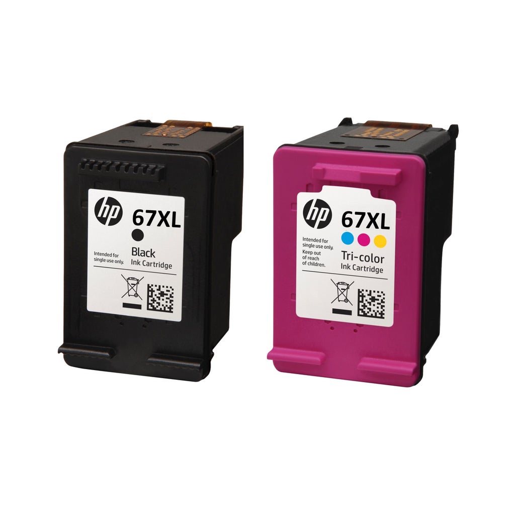 HP 67XL High Yield Ink Cartridge, Black & Tri-Color