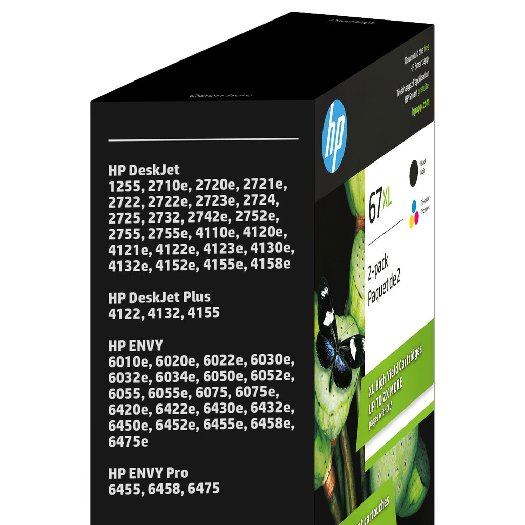 HP 67XL High Yield Ink Cartridge, Black & Tri-Color