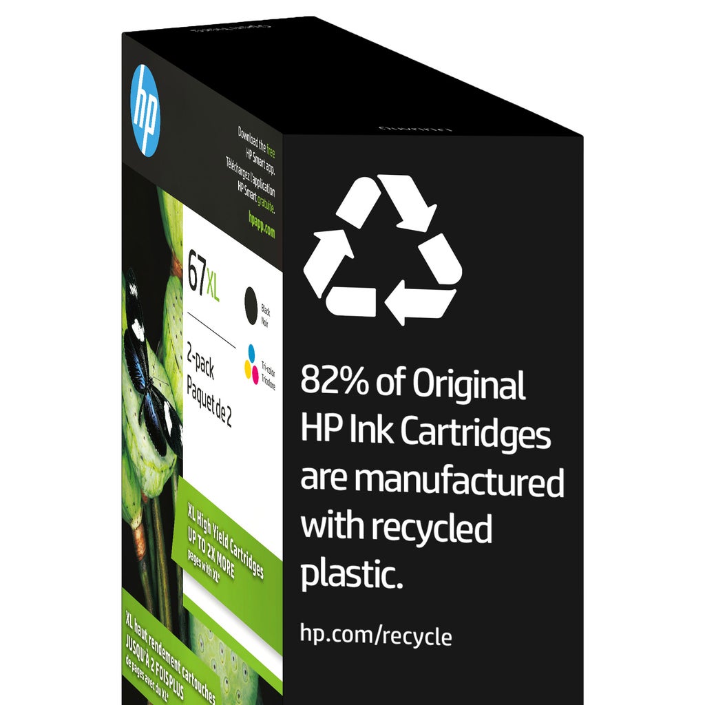HP 67XL High Yield Ink Cartridge, Black & Tri-Color