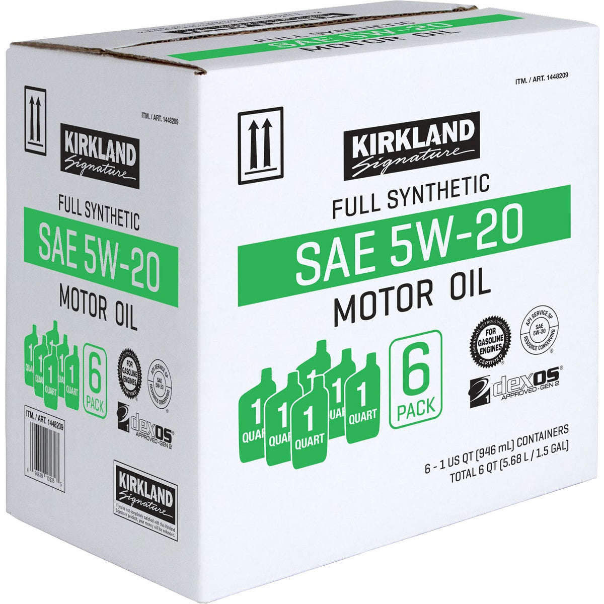 Kirkland Signature SAE 5W-20 Full Synthetic Motor Oil, 1 Quart, 6 ct - image 3