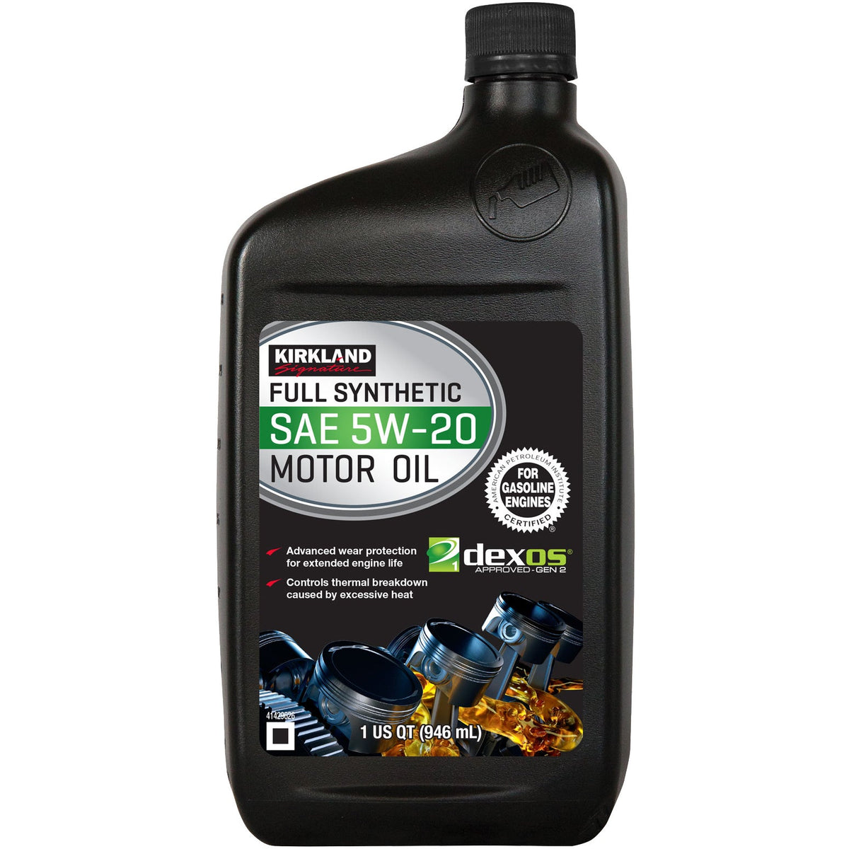 Kirkland Signature SAE 5W-20 Full Synthetic Motor Oil, 1 Quart, 6 ct - image 4
