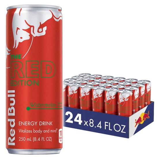 Red Bull Red Edition Energy Drink, Watermelon, 8.4 fl oz, 24 ct