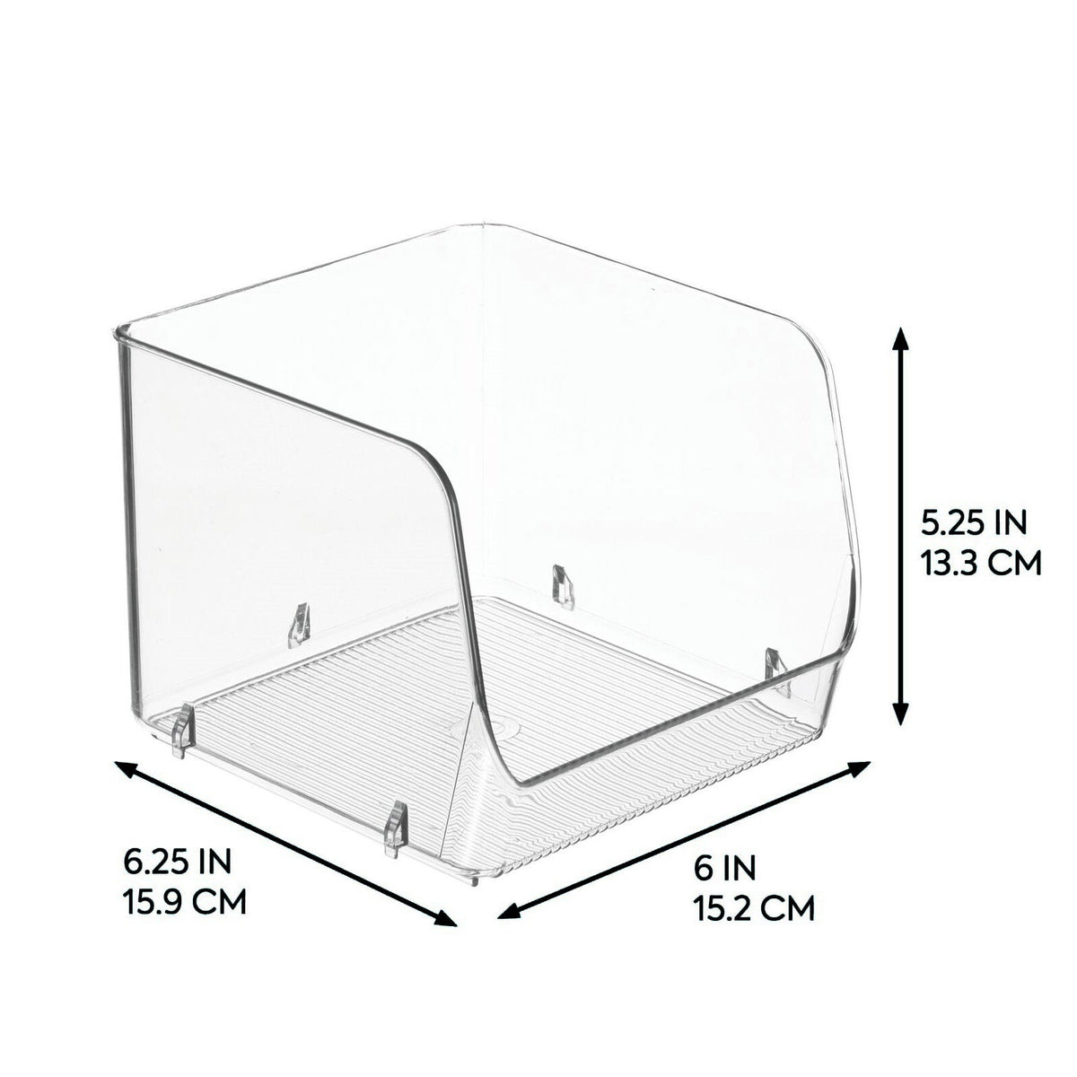 iDESIGN Stacking Open Front Pantry Bins, 8-piece Set