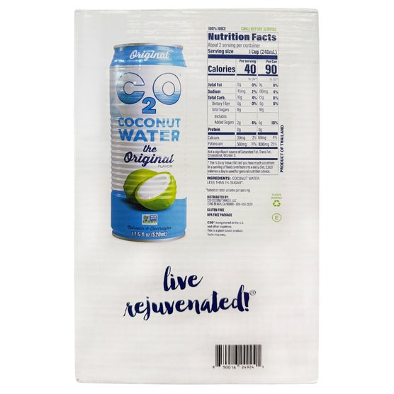 C2O Coconut Water Hydration Pack, Original, 17.5 fl oz, 15 ct