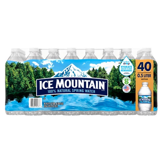 Ice Mountain Natural Spring Water, 16.9 fl oz, 40 ct