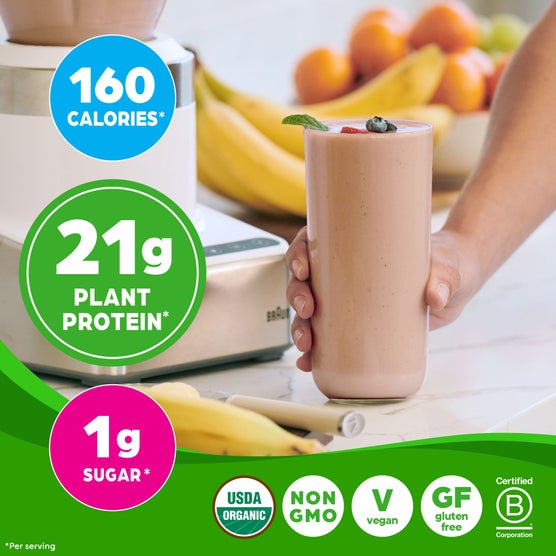 Orgain Organic Protein + 50 Superfoods Plant Based Protein Powder, 21g Protein, Creamy Chocolate Fudge, 2.64 lbs